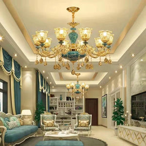 ChandeliersDecor.com-Ceiling Chandelier-Crystal Elegance Chandelier - K9 Crystal Ceramic Atmosphere Chandelier