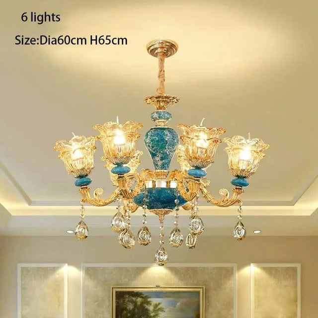 Crystal Elegance Chandelier - K9 Crystal Ceramic Atmosphere Chandelier-ChandeliersDecor.com