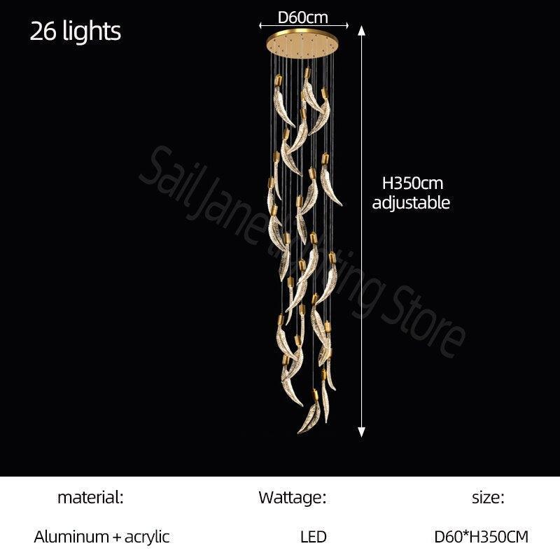 ChandeliersDecor.com-Chandeliers-Crystal Feather Chandelier - Exquisite Lighting Décor