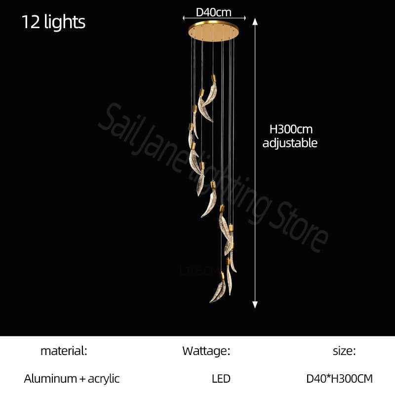 ChandeliersDecor.com-Chandeliers-Crystal Feather Chandelier - Exquisite Lighting Décor