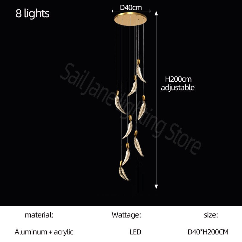 ChandeliersDecor.com-Chandeliers-Crystal Feather Chandelier - Exquisite Lighting Décor