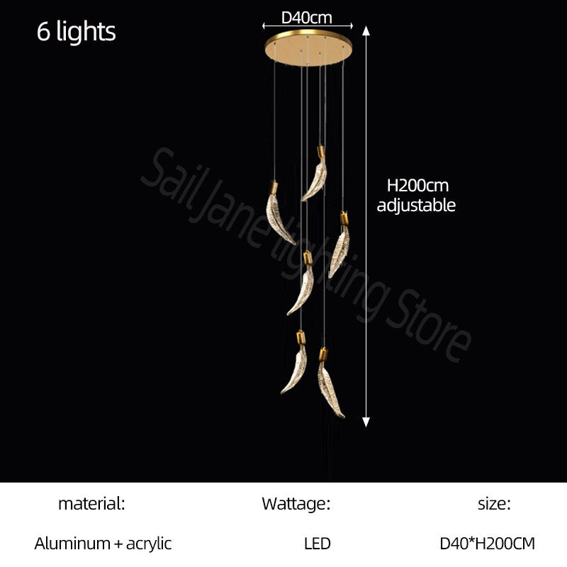 ChandeliersDecor.com-Chandeliers-Crystal Feather Chandelier - Exquisite Lighting Décor