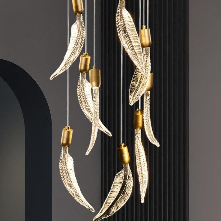 ChandeliersDecor.com-Chandeliers-Crystal Feather Chandelier - Exquisite Lighting Décor