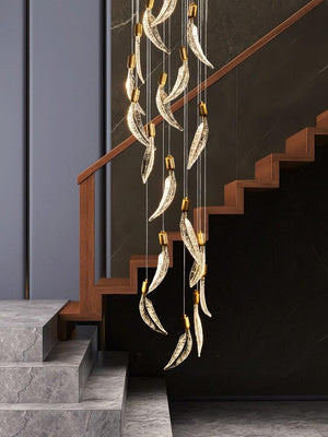 ChandeliersDecor.com-Chandeliers-Crystal Feather Chandelier - Exquisite Lighting Décor