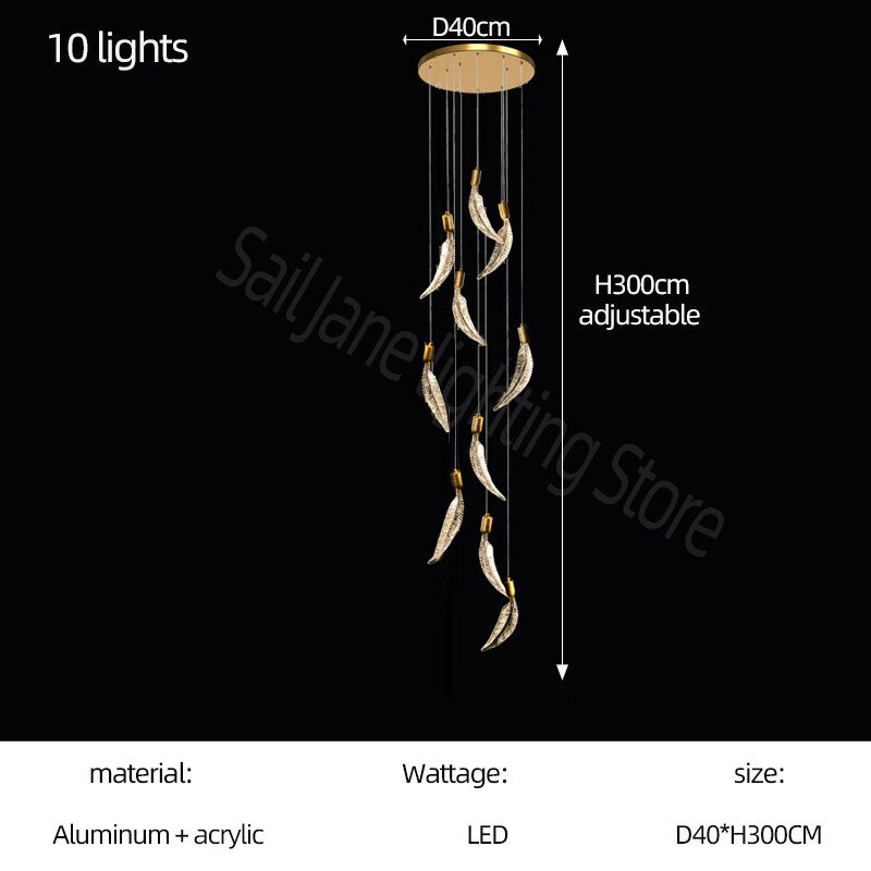 ChandeliersDecor.com-Chandeliers-Crystal Feather Chandelier - Exquisite Lighting Décor