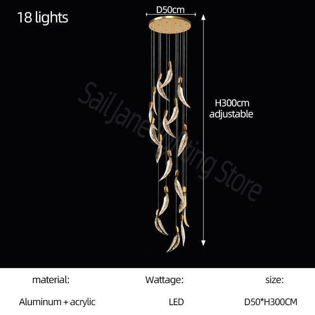 ChandeliersDecor.com-Chandeliers-Crystal Feather Chandelier - Exquisite Lighting Décor