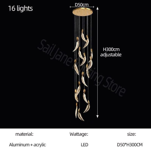 ChandeliersDecor.com-Chandeliers-Crystal Feather Chandelier - Exquisite Lighting Décor