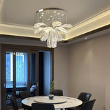 ChandeliersDecor.com-Chandeliers-Crystal Glass Petals Chandelier: Elegant Lighting Fixtures