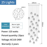 ChandeliersDecor.com-Staircase Chandelier-Crystal LED Pendant Chandelier – Rotating Staircase Lighting