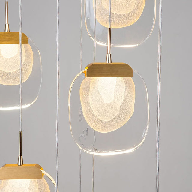Crystal LED Pendant Chandelier – Rotating Staircase Lighting-ChandeliersDecor.com