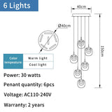 ChandeliersDecor.com-Staircase Chandelier-Crystal LED Pendant Chandelier – Rotating Staircase Lighting