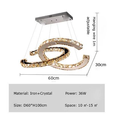 ChandeliersDecor.com-Chandeliers-Crystal Loops Chandelier: Premium Lighting Décor