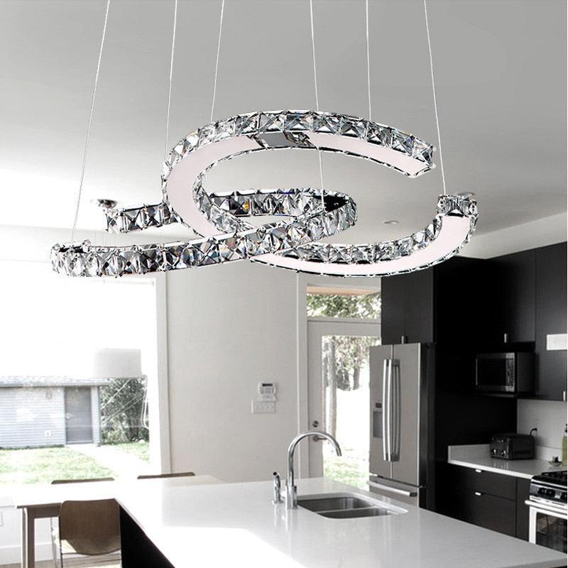 ChandeliersDecor.com-Chandeliers-Crystal Loops Chandelier: Premium Lighting Décor