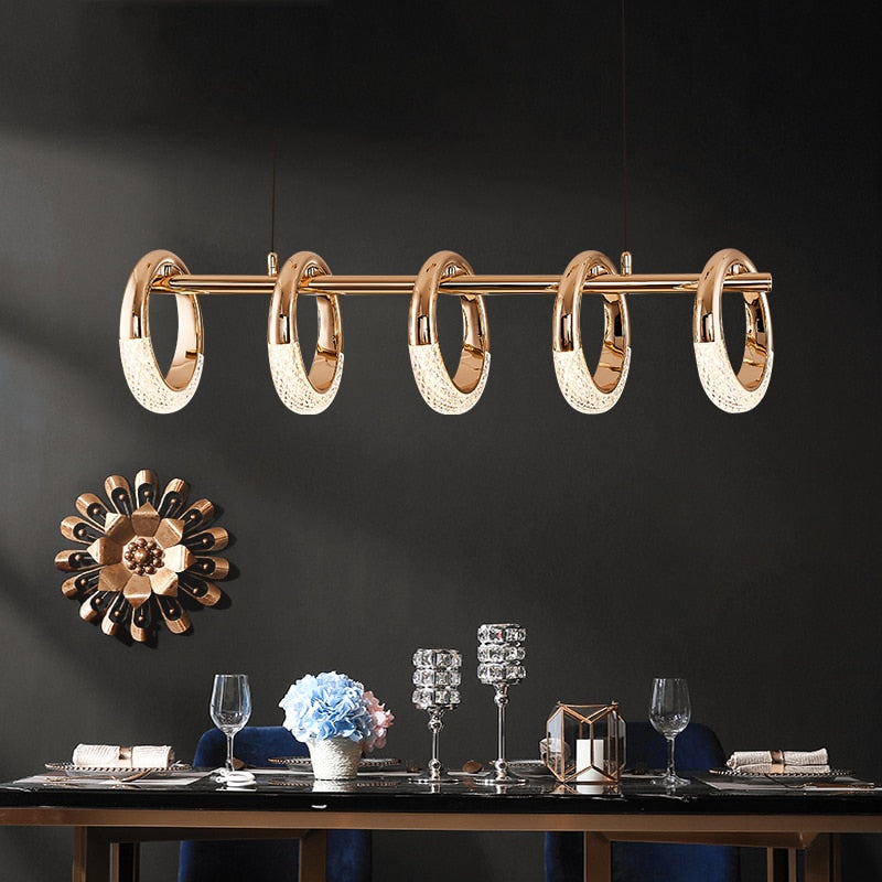 ChandeliersDecor.com-Kitchen Island-Crystal Loops Hanging Light – Illuminate in Style!