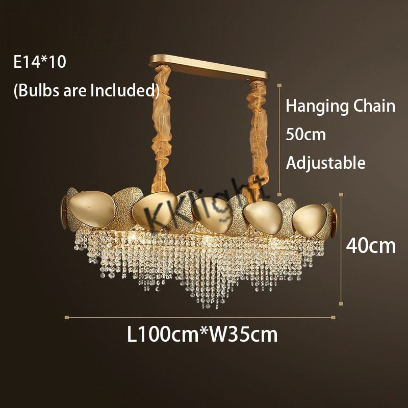 ChandeliersDecor.com-Kitchen Island-Crystal Pendant Lamp Chandelier: Illuminate with Elegance