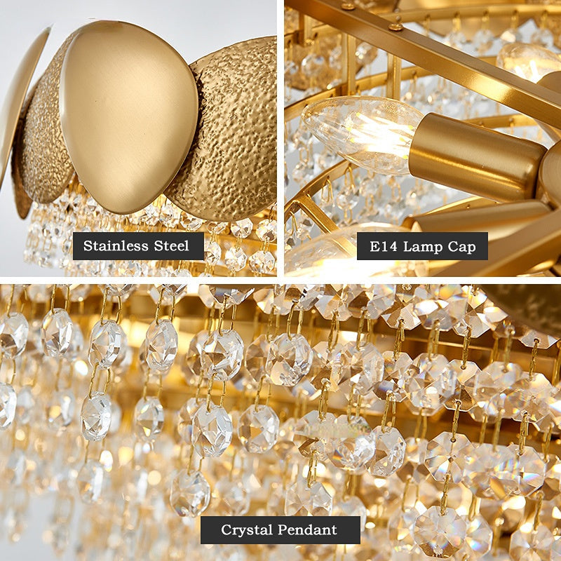 ChandeliersDecor.com-Kitchen Island-Crystal Pendant Lamp Chandelier: Illuminate with Elegance