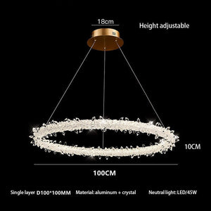 ChandeliersDecor.com-Chandeliers-Crystal Ring Chandelier: Dazzling Lighting Fixture