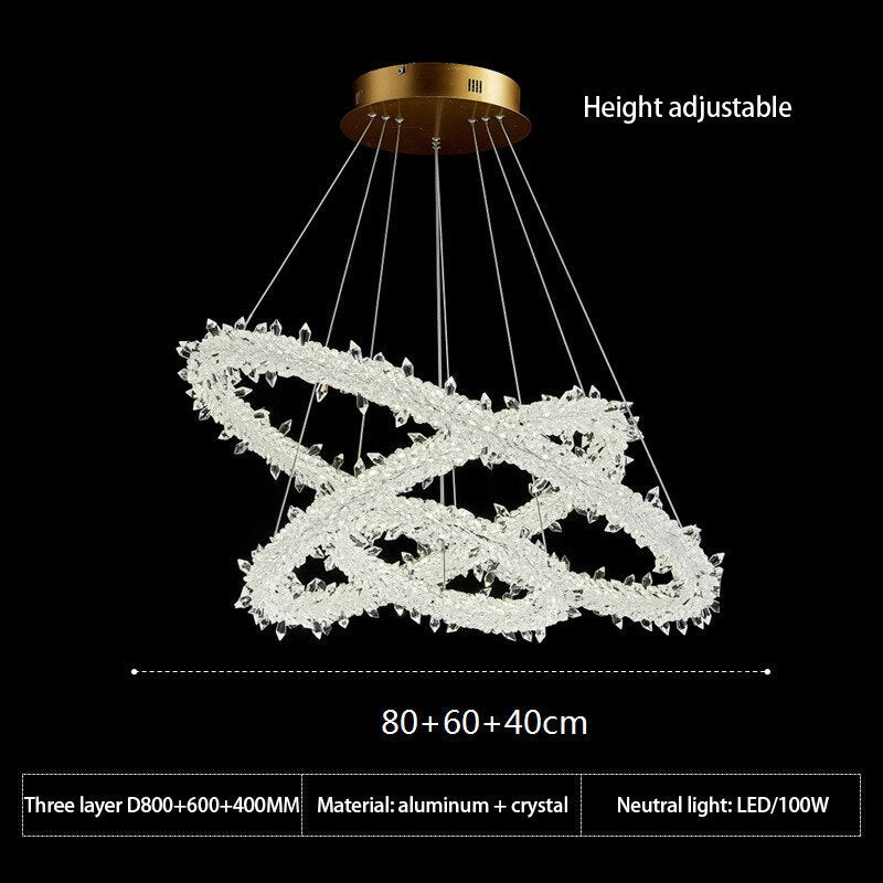 ChandeliersDecor.com-Chandeliers-Crystal Ring Chandelier: Dazzling Lighting Fixture