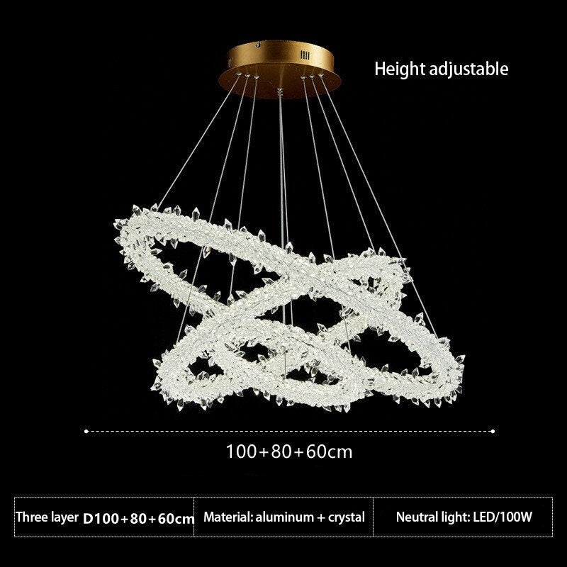 ChandeliersDecor.com-Chandeliers-Crystal Ring Chandelier: Dazzling Lighting Fixture