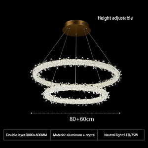 ChandeliersDecor.com-Chandeliers-Crystal Ring Chandelier: Dazzling Lighting Fixture