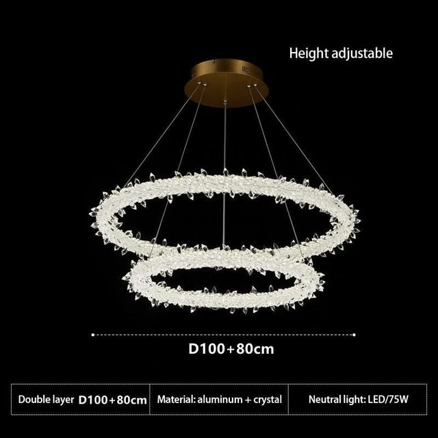 Crystal Ring Chandelier: Dazzling Lighting Fixture-ChandeliersDecor.com