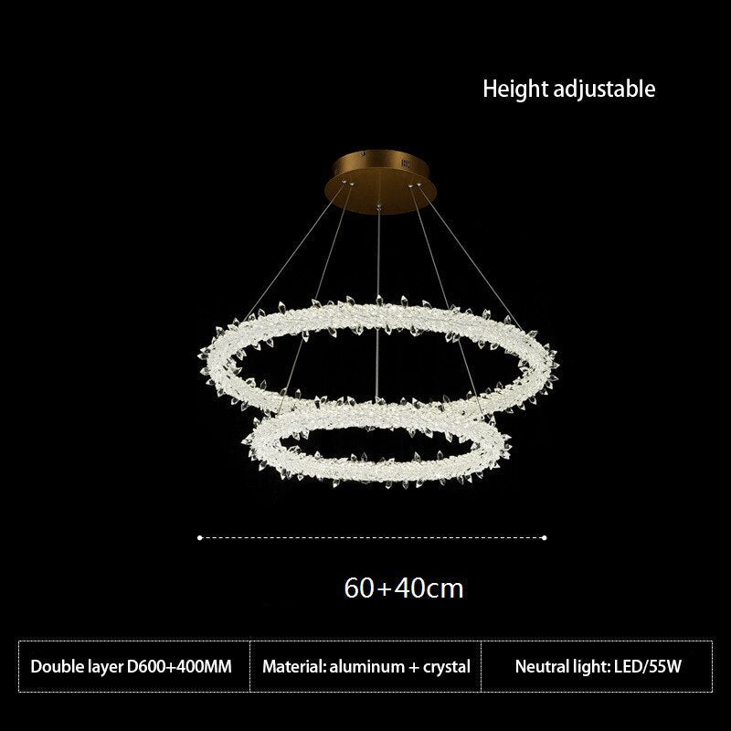 ChandeliersDecor.com-Chandeliers-Crystal Ring Chandelier: Dazzling Lighting Fixture