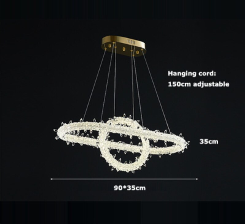 ChandeliersDecor.com-Chandeliers-Crystal Ring Chandelier: Dazzling Lighting Fixture