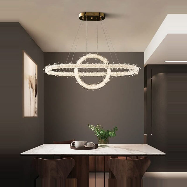 Crystal Ring Chandelier: Dazzling Lighting Fixture-ChandeliersDecor.com