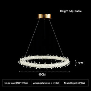 ChandeliersDecor.com-Chandeliers-Crystal Ring Chandelier: Dazzling Lighting Fixture