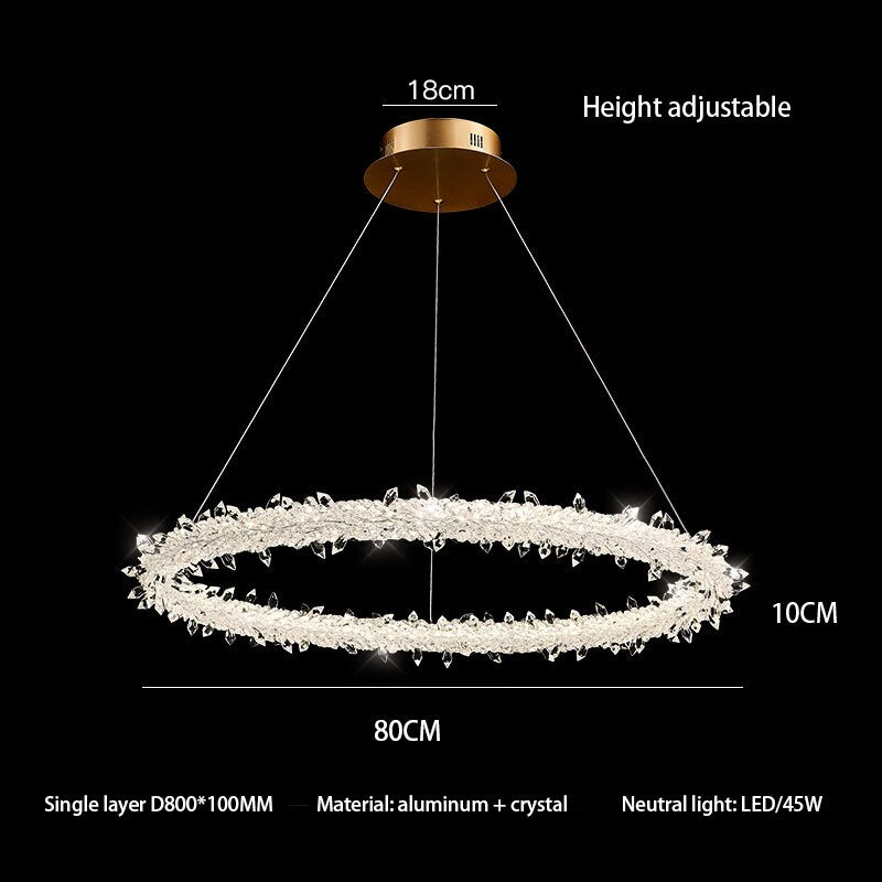 ChandeliersDecor.com-Chandeliers-Crystal Ring Chandelier: Dazzling Lighting Fixture