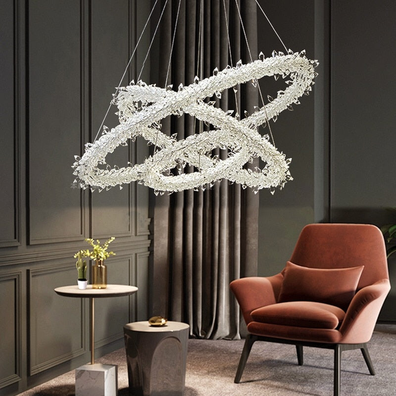 ChandeliersDecor.com-Chandeliers-Crystal Ring Chandelier: Dazzling Lighting Fixture