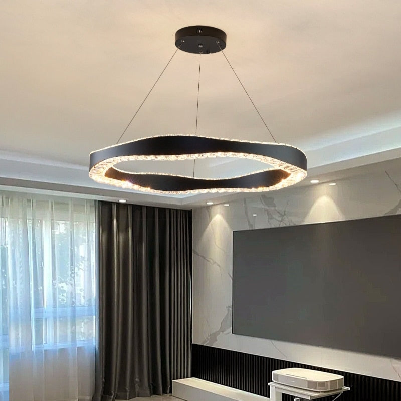 ChandeliersDecor.com-Chandeliers-Crystal Ring Chandelier: Exquisite Lighting Décor