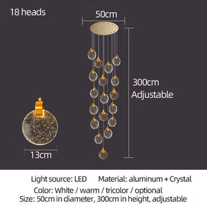 ChandeliersDecor.com-Staircase Chandelier-Crystal Rings Staircase Chandelier: Premium Lighting