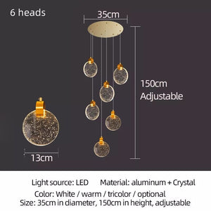 ChandeliersDecor.com-Staircase Chandelier-Crystal Rings Staircase Chandelier: Premium Lighting