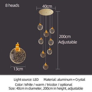 ChandeliersDecor.com-Staircase Chandelier-Crystal Rings Staircase Chandelier: Premium Lighting