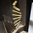 ChandeliersDecor.com-Staircase Chandelier-Crystal Rotating Bars Stairs LED Chandelier