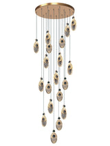ChandeliersDecor.com-Staircase Chandelier-Crystal Shell Staircase Chandelier - Exquisite Lighting