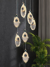 ChandeliersDecor.com-Staircase Chandelier-Crystal Shell Staircase Chandelier - Exquisite Lighting