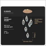 ChandeliersDecor.com-Staircase Chandelier-Crystal Shell Staircase Chandelier - Exquisite Lighting