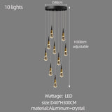 ChandeliersDecor.com-Staircase Chandelier-Crystal Spiral Cones Staircase Chandelier