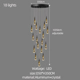ChandeliersDecor.com-Staircase Chandelier-Crystal Spiral Cones Staircase Chandelier