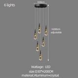 ChandeliersDecor.com-Staircase Chandelier-Crystal Spiral Cones Staircase Chandelier