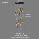 ChandeliersDecor.com-Staircase Chandelier-Crystal Spiral Cones Staircase Chandelier