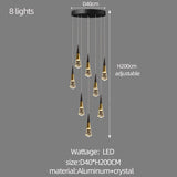 ChandeliersDecor.com-Staircase Chandelier-Crystal Spiral Cones Staircase Chandelier