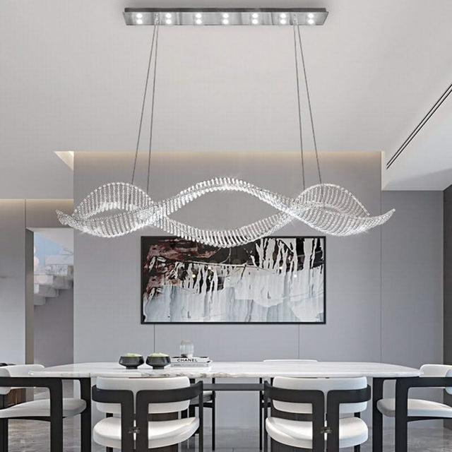 Crystal Swirl Chandelier Light-ChandeliersDecor.com