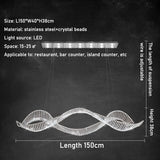 ChandeliersDecor.com-Kitchen Island-Crystal Swirl Chandelier Light