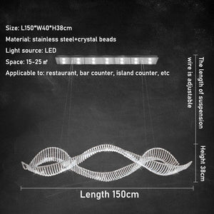 ChandeliersDecor.com-Kitchen Island-Crystal Swirl Chandelier Light