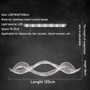 ChandeliersDecor.com-Kitchen Island-Crystal Swirl Chandelier Light
