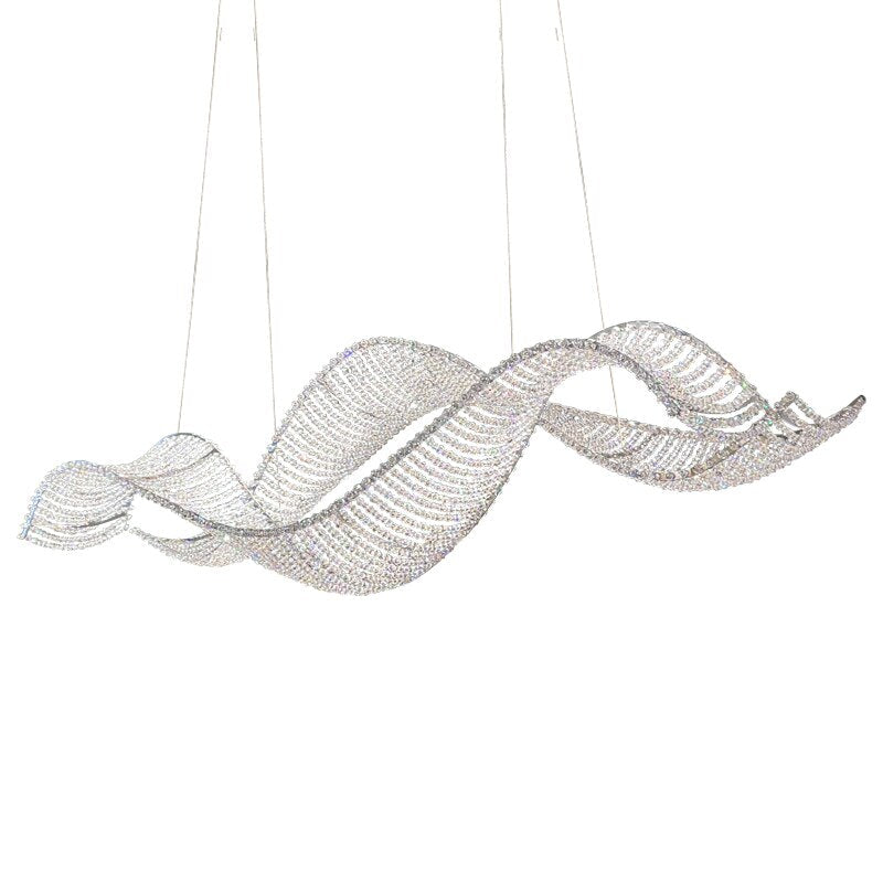 ChandeliersDecor.com-Kitchen Island-Crystal Swirl Chandelier Light