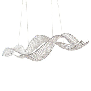 ChandeliersDecor.com-Kitchen Island-Crystal Swirl Chandelier Light